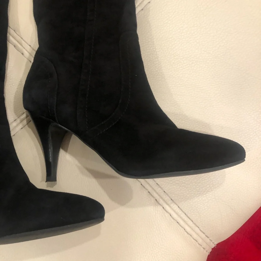 Guess Women’s Over-the-Knee Bolim Suede Boots Faux Fur Trim Size 7.5